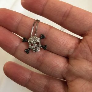 Diamond skull necklace